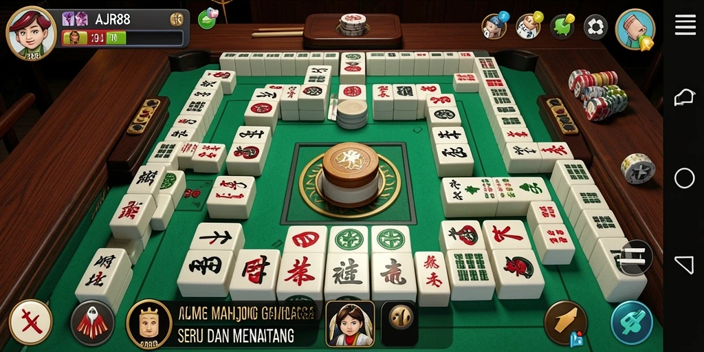 Tangkapan layar utama <strong>AJR88</strong> menunjukkan gameplay Mahjong yang seru dan menarik.