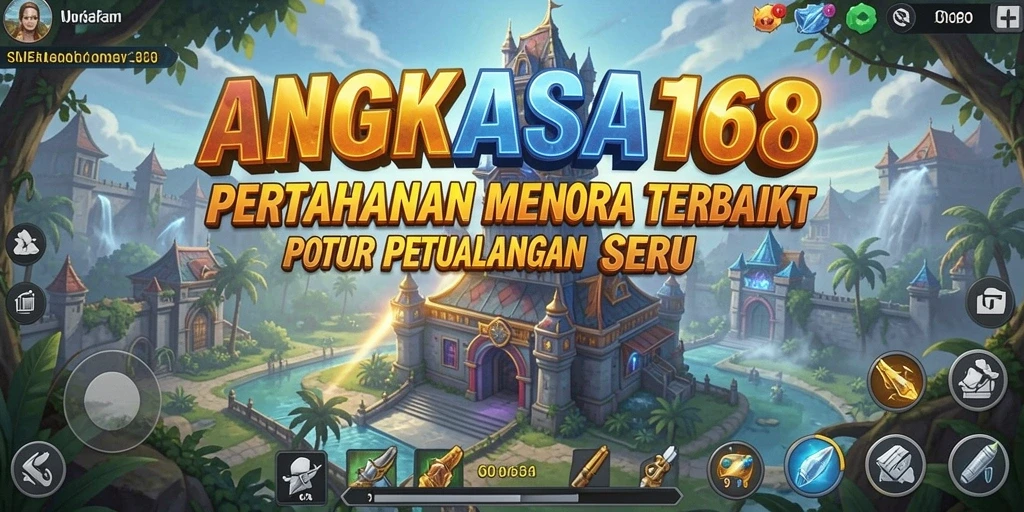 Tampilan gameplay menakjubkan dari ANGKASA168 Tower Defense.