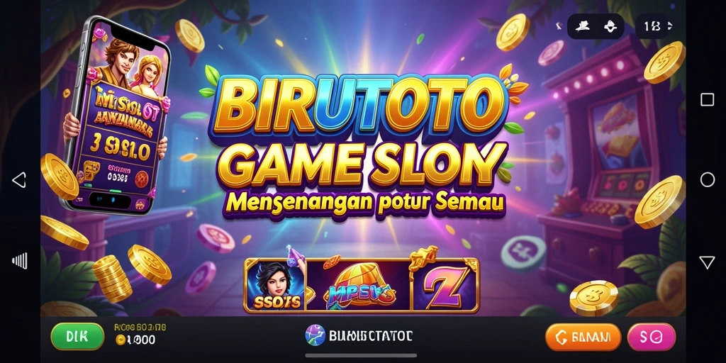 Screenshot gameplay BIRUTOTO yang menampilkan mesin slot menarik.