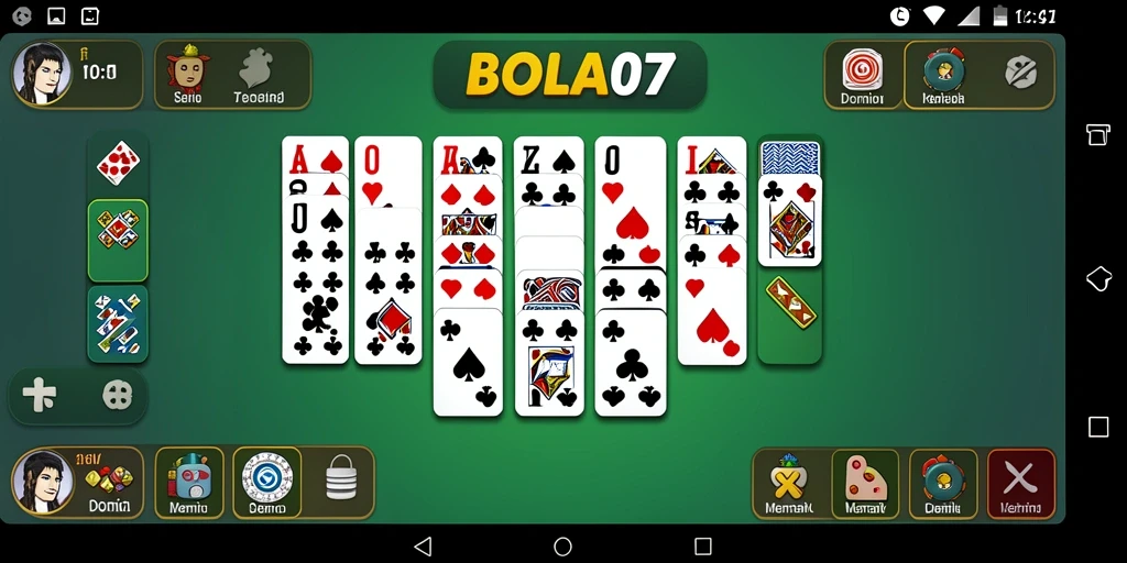 Tampilan gameplay BOLA07 dengan pemain yang bersaing.