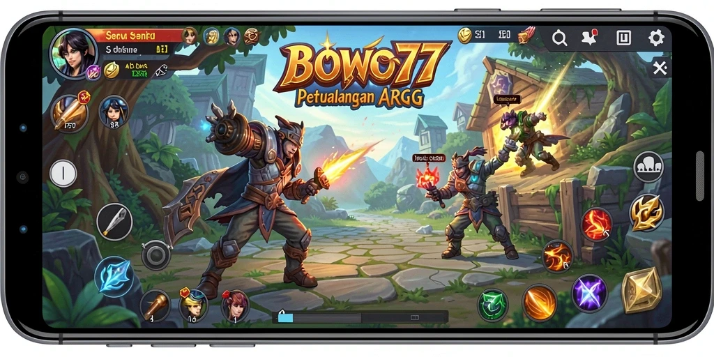 Screenshot gameplay BOWO77 dengan aksi seru dalam dunia ARPG.
