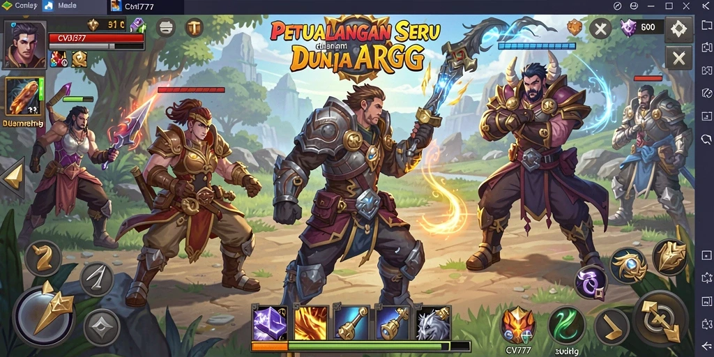 Screenshot gameplay CV777 menampilkan pertempuran epik.