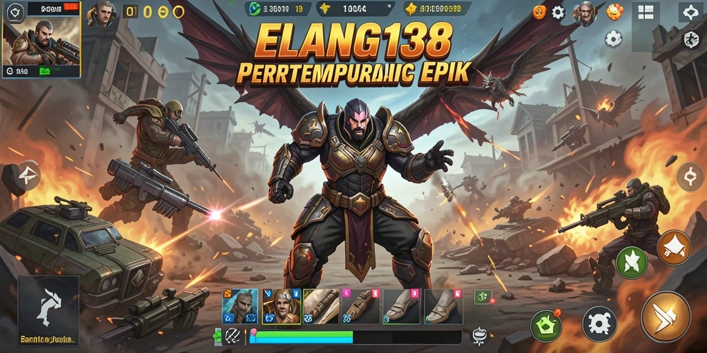 Tangkapan layar permainan ELANG138 menampilkan aksi Battle Royale yang mendebarkan.