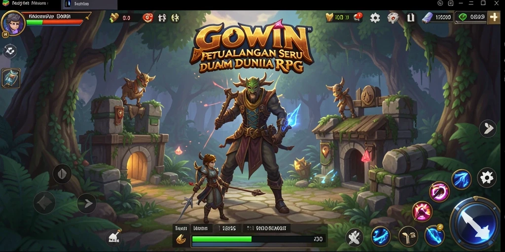 Tampilan gameplay RPG GOWIN yang memukau dan interaktif.