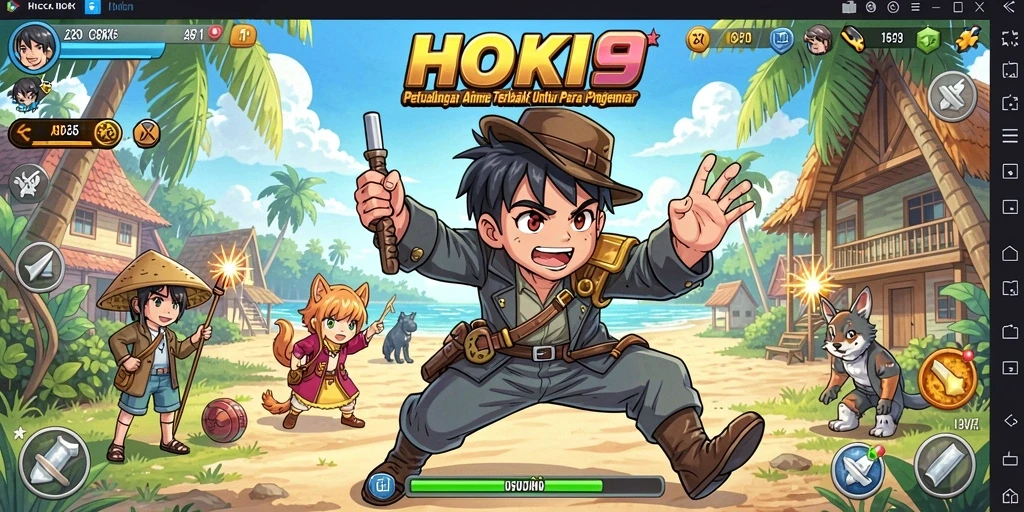 Screenshot gameplay HOKI9 yang menampilkan aksi seru dan karakter menarik.