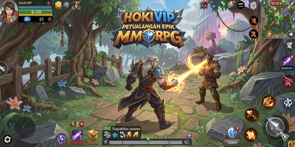 Tampilan gameplay HOKIVIP yang memikat dalam dunia MMORPG.