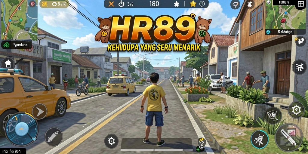 Tampilan gameplay yang menarik dari HR89 dengan berbagai interaksi.