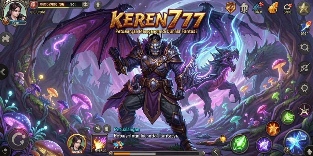 Tampilan seru dari gameplay KEREN777.