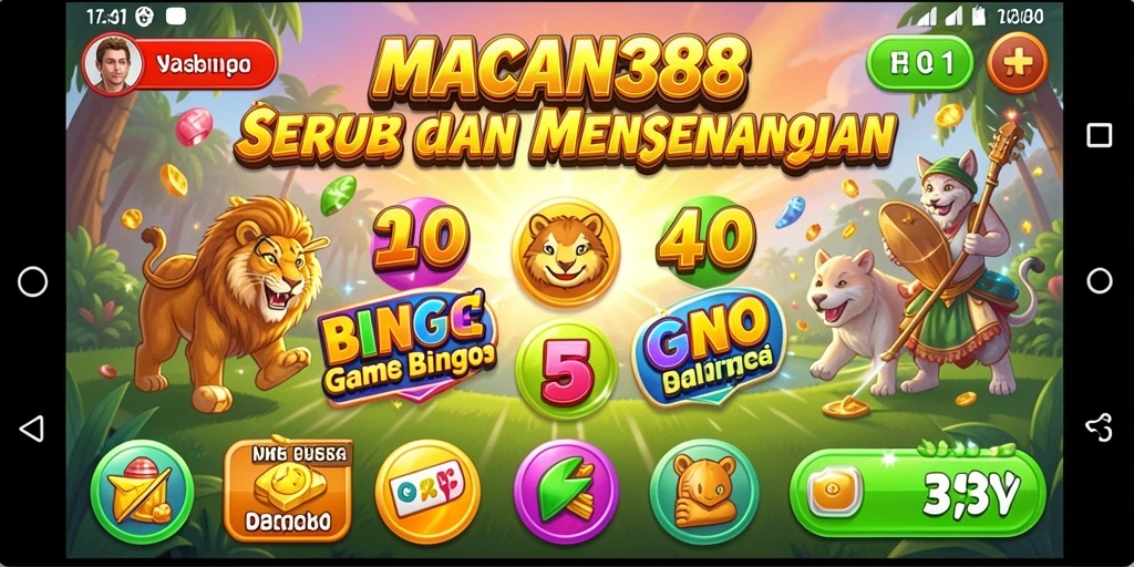 Tampilan menarik dan seru dari gameplay Bingo di MACAN388.