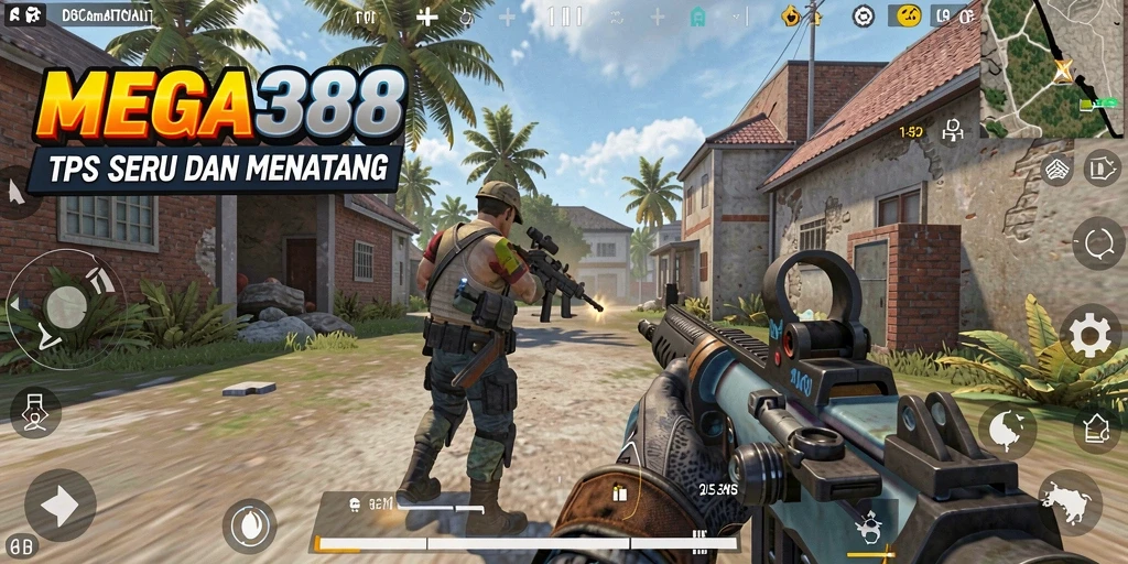 Gameplay seru MEGA388 dalam pertempuran TPS.