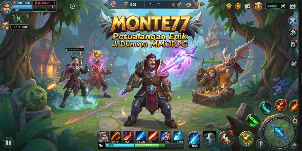 Tampilan gameplay <strong>MONTE77</strong> yang seru dan menantang di dunia MMORPG.