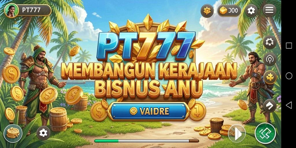 Screenshot PT777 menampilkan gameplay yang menarik dan strategi bisnis.