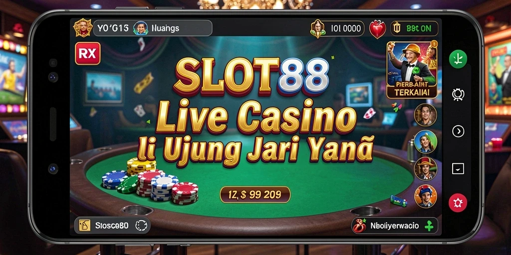 Tampilan menarik dari gameplay Live Casino di SLOT88.