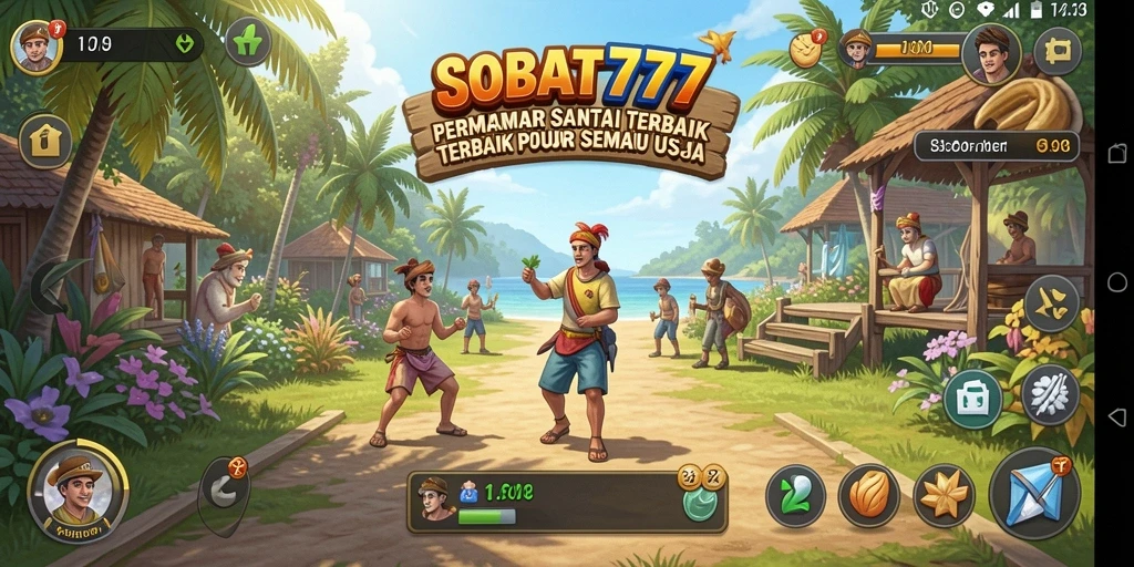Tampilan gameplay seru SOBAT777 dengan mini game beragam.