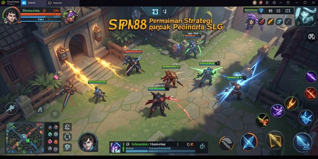 Tangkapan layar SPN88 menunjukkan aksi strategi penuh warna.