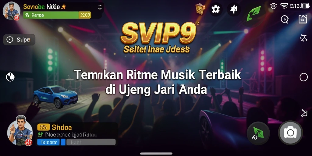 Gambaran gameplay interaktif dari SVIP9 dengan musik yang menarik.