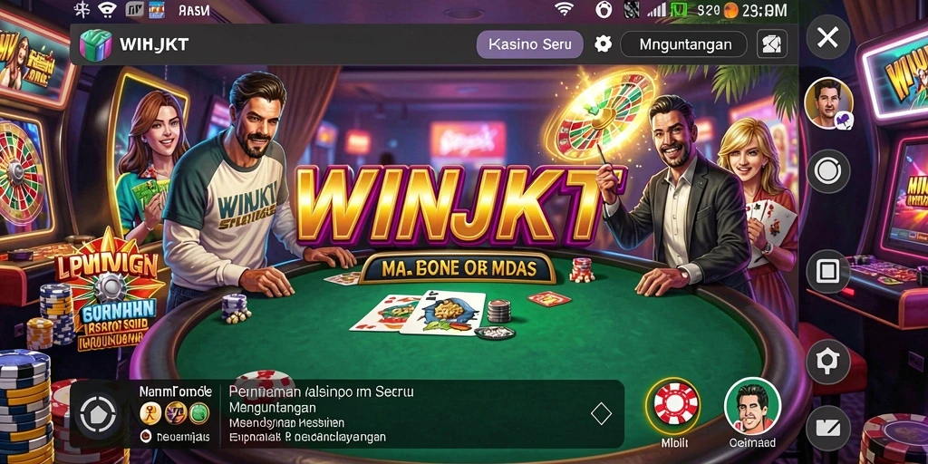 Tampilan gameplay menarik dari WINJKT dengan fitur kasino.