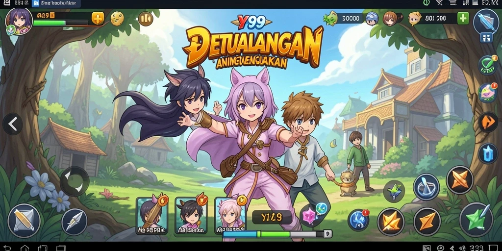 Tampilan gameplay Y89 dengan karakter anime yang menarik.